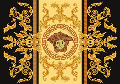 versace medusa gold wallpaper|versace logo wallpaper 4k.